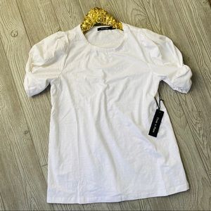 Doe & Rae white top with princess sleeves